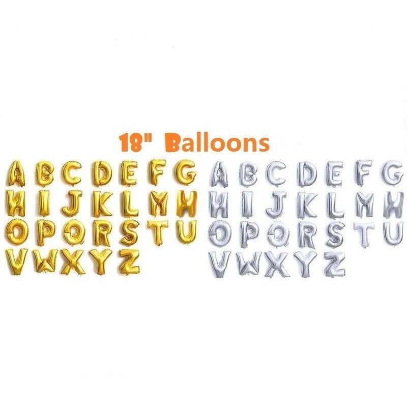 Globos letras 18 pulgadas