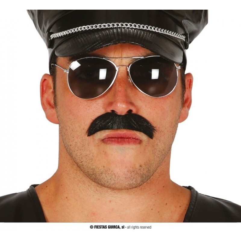 Bigote adhesivo negro