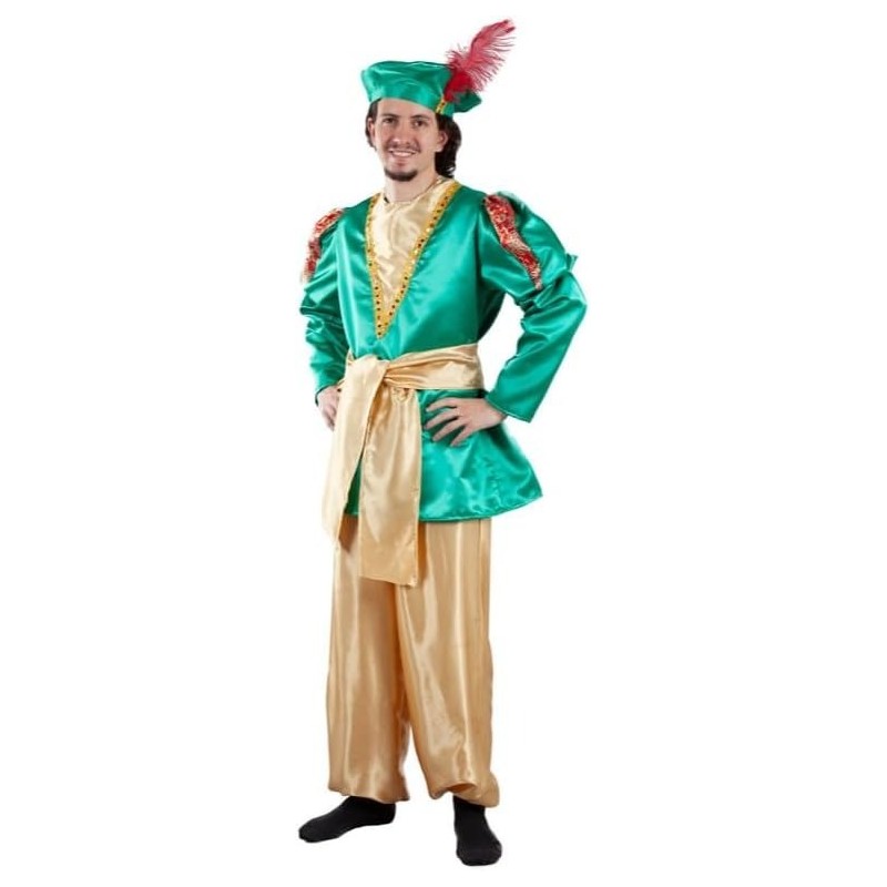 disfraz hombre Paje verde adulto