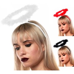 diadema de angel negra, roja o blanca