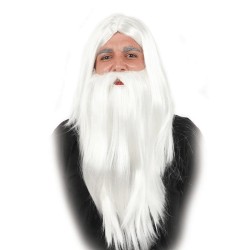 peluca y barba blanca medieval