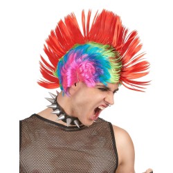 peluca cresta punk multicolor