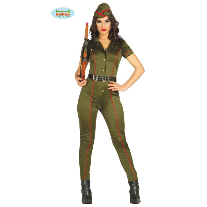disfraz mujer militar mono