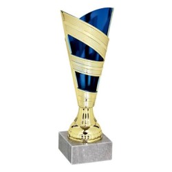 Trofeo azul y dorado 0611