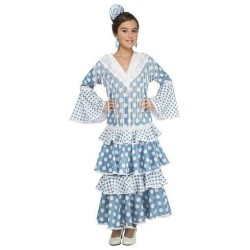 Disfraz niña flamenca azul