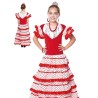Disfraz niña sevillana rojo y blanco