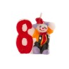 velas numero con payaso