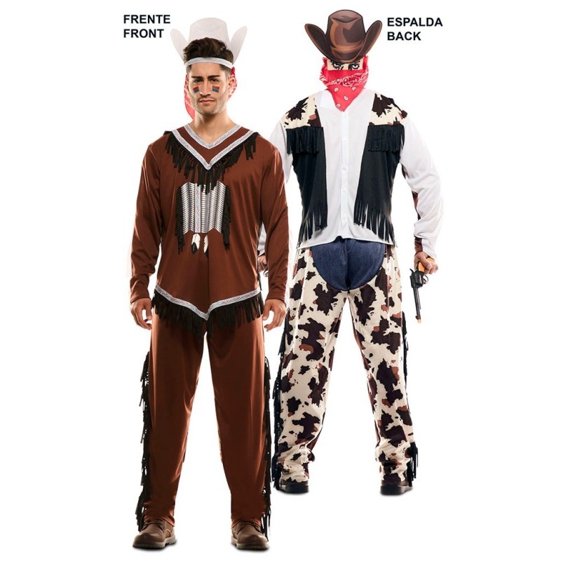 Disfraz hombre Indio-Vaquero DOUBLE FUN!
