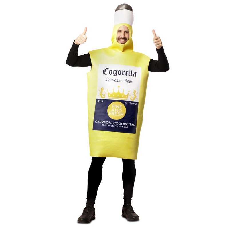 Disfraz botellin cerveza cogorcita