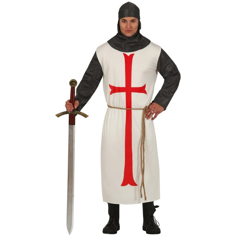 Disfraz hombre templario blanco