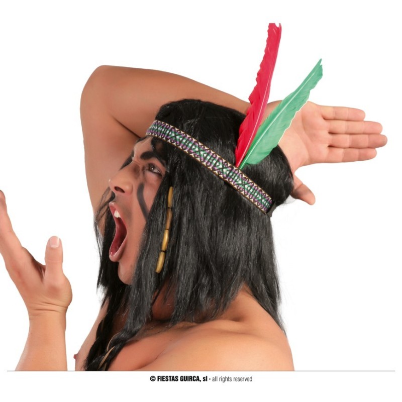 Cinta con dos plumas indio