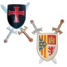 Escudo y 2 espadas 56 x 23 cm modelo surtido