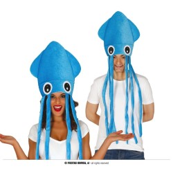 Gorro pulpo azul