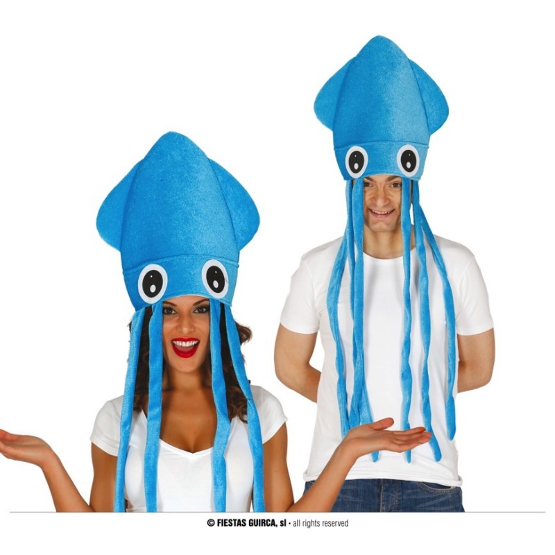 Gorro pulpo azul