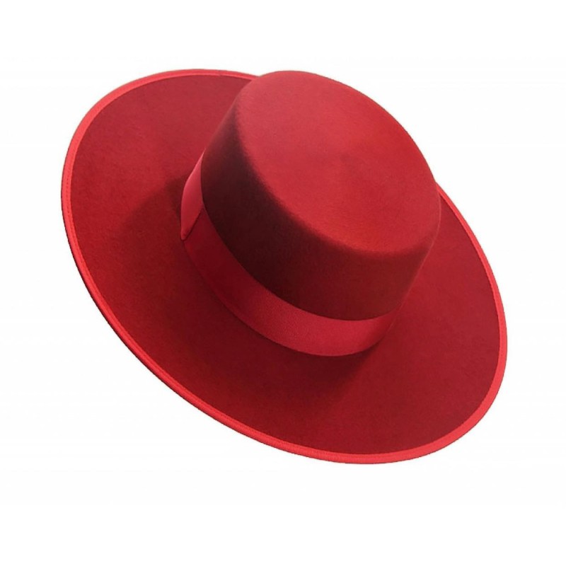 sombrero Cordobes fieltro rojo