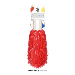 Par de pom-pom rojos