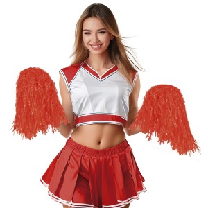 Par de pom-pom rojos