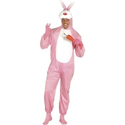 Disfraz hombre conejo rosa