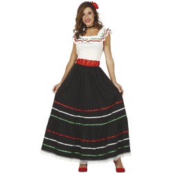 Disfraz mujer mejicana largo