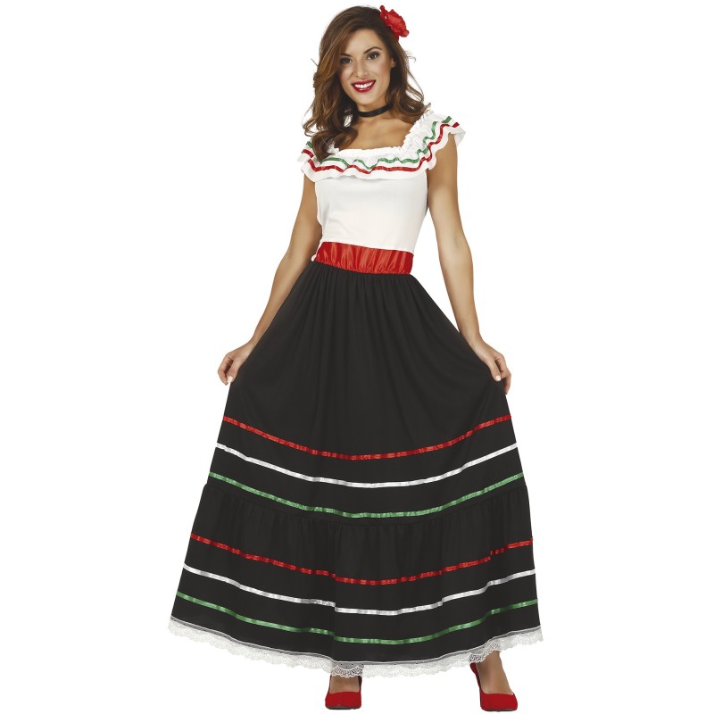 Disfraz mujer mejicana largo