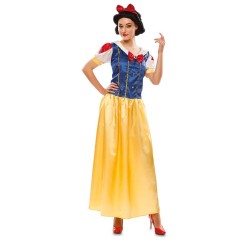 Disfraz mujer de blancanieves largo.