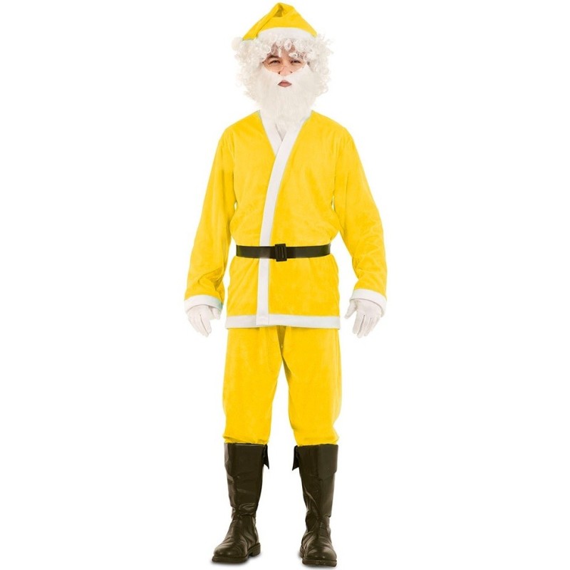Disfraz hombre papa noel amarillo