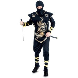disfraz hombre ninja dorado