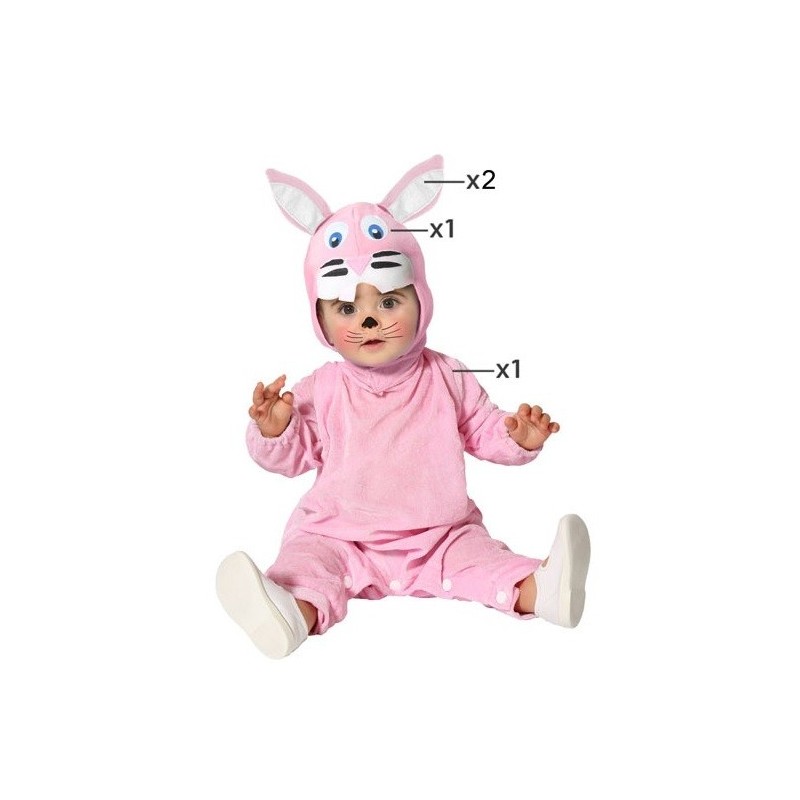 Disfraz bebe conejo rosa