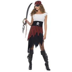 Disfraz mujer de pirata corto