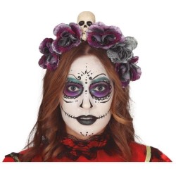 Diadema flores grises