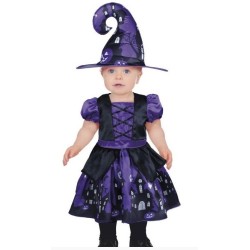 Disfraz bebe brujita morada