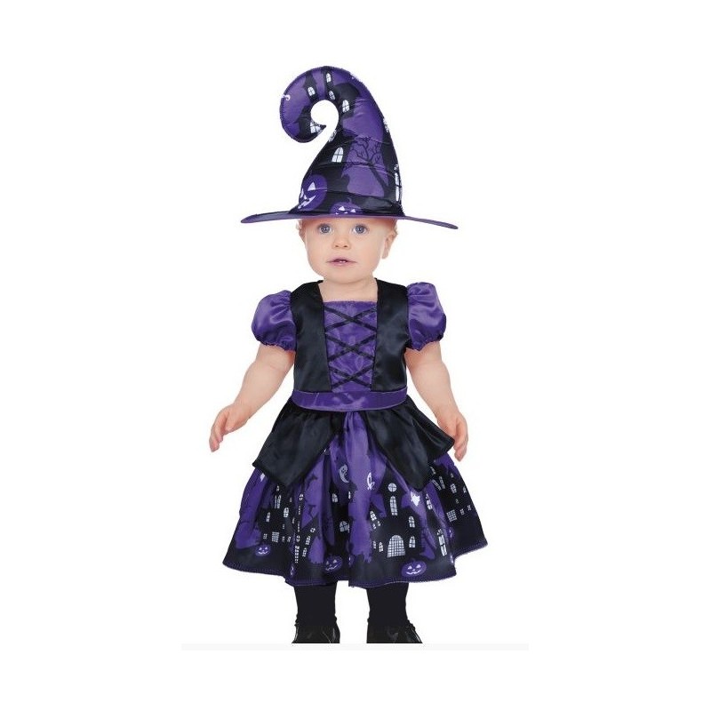 Disfraz bebe brujita morada