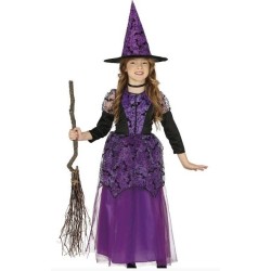 Disfraz niña bruja morada