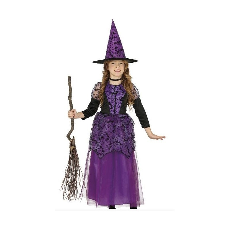Disfraz niña bruja morada