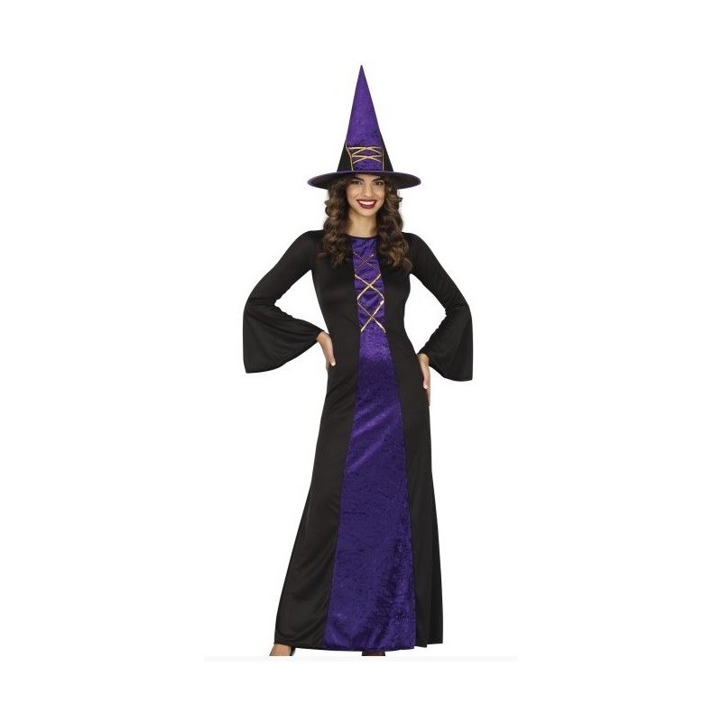Disfraz mujer bruja morada
