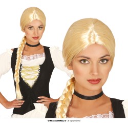 Peluca trenza rubia