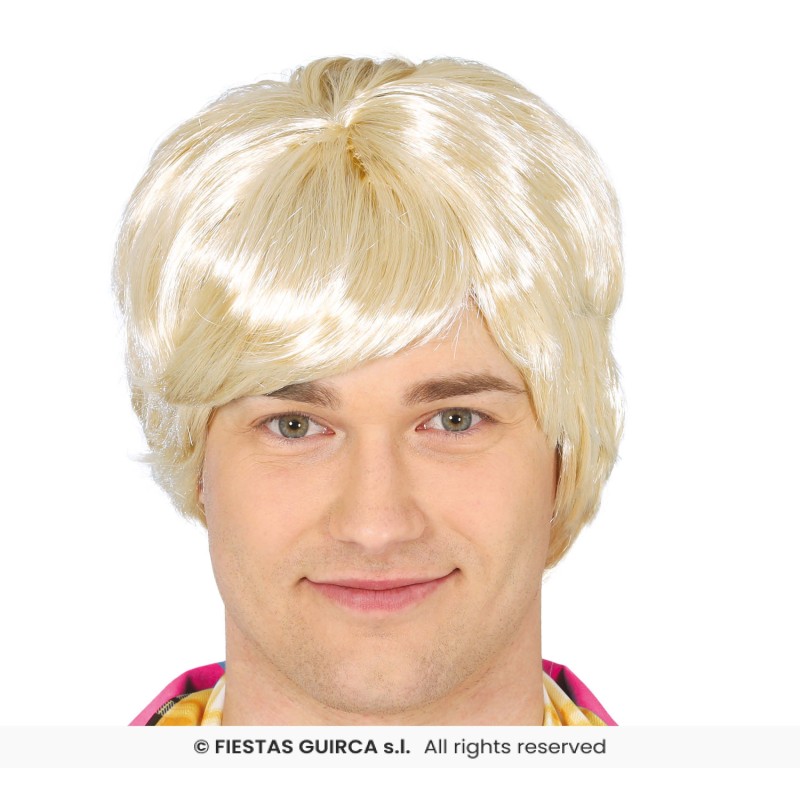 Peluca hombre rubia años 80