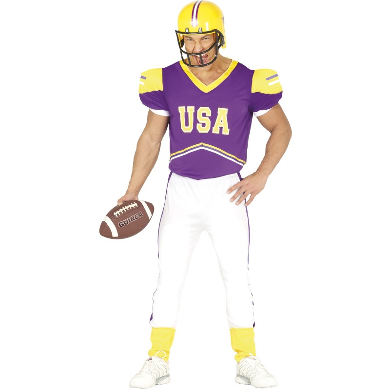 Disfraz hombre quarterback morado