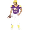 Disfraz hombre quarterback morado