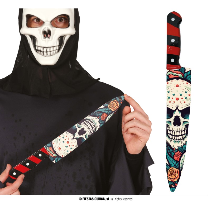 Cuchillo calavera 37 cm