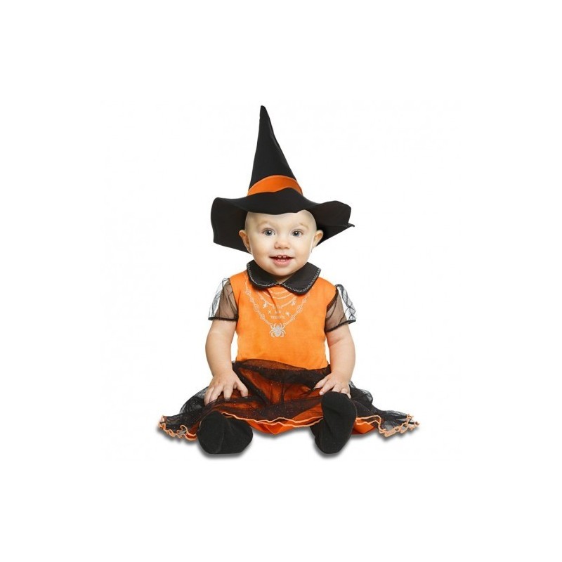Disfraz bebe brujita naranja