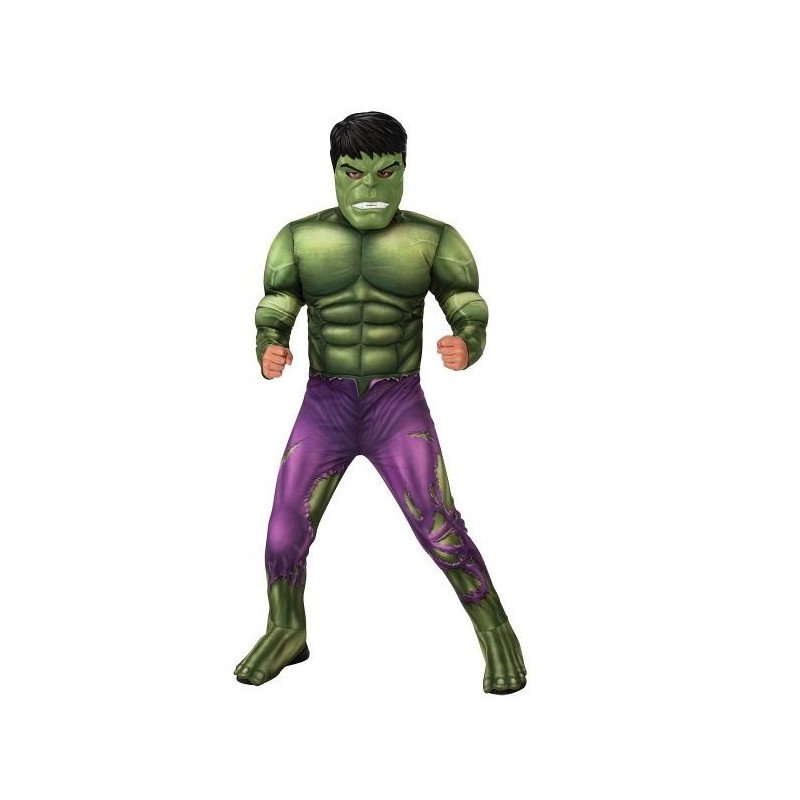 Disfraz niño hulk musculoso con mascara