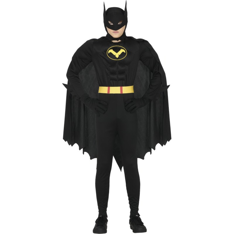 Disfraz adolescente batman musculoso