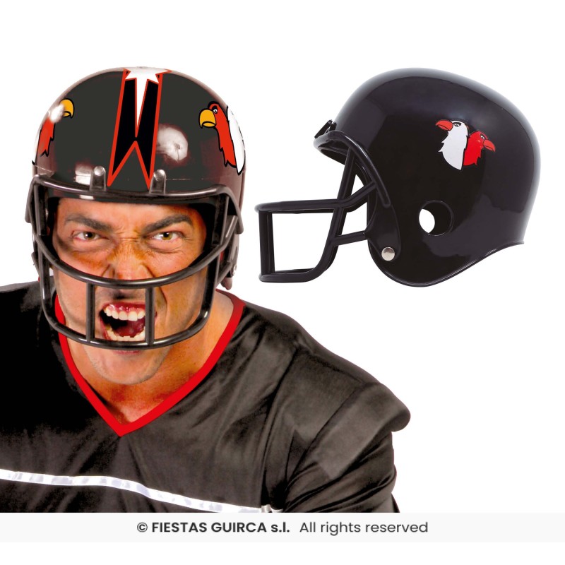Casco rugby negro