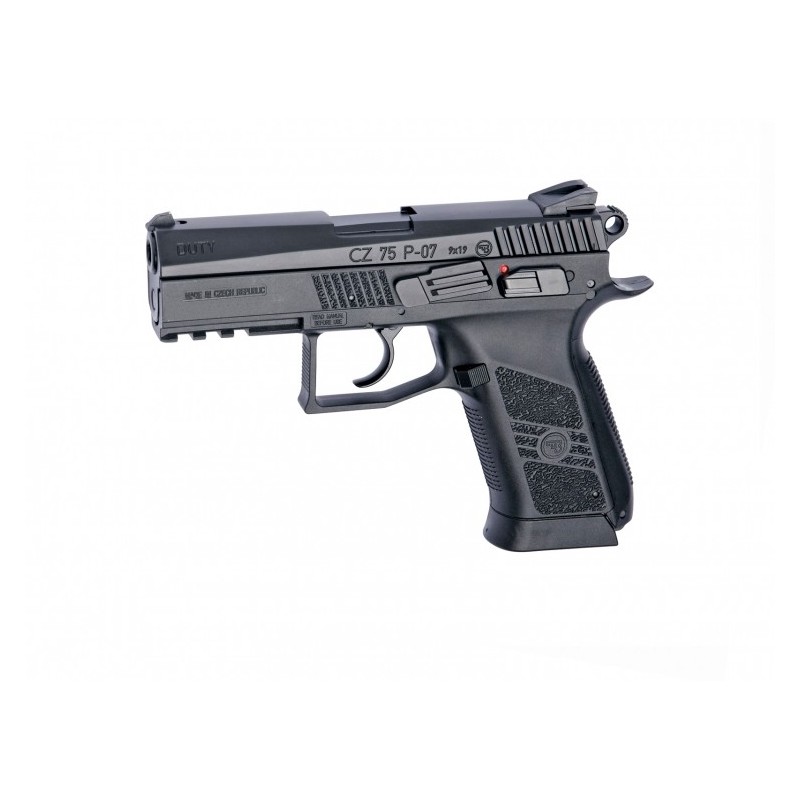 Pistola CZ75 P-07 Duty Negra blowback corredera metalica - 6 mm Co2