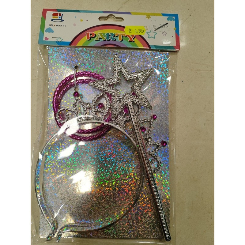 Set varita, pulsera, diadema