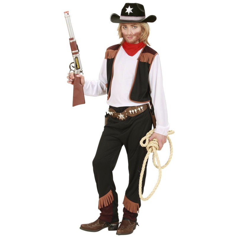 disfraz niño vaquero chaleco marron