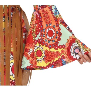 Disfraz mujer hippie con vestido
