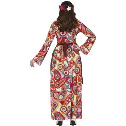 Disfraz mujer hippie vestido largo