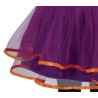 Disfraz bebe morado con detalles naranjas